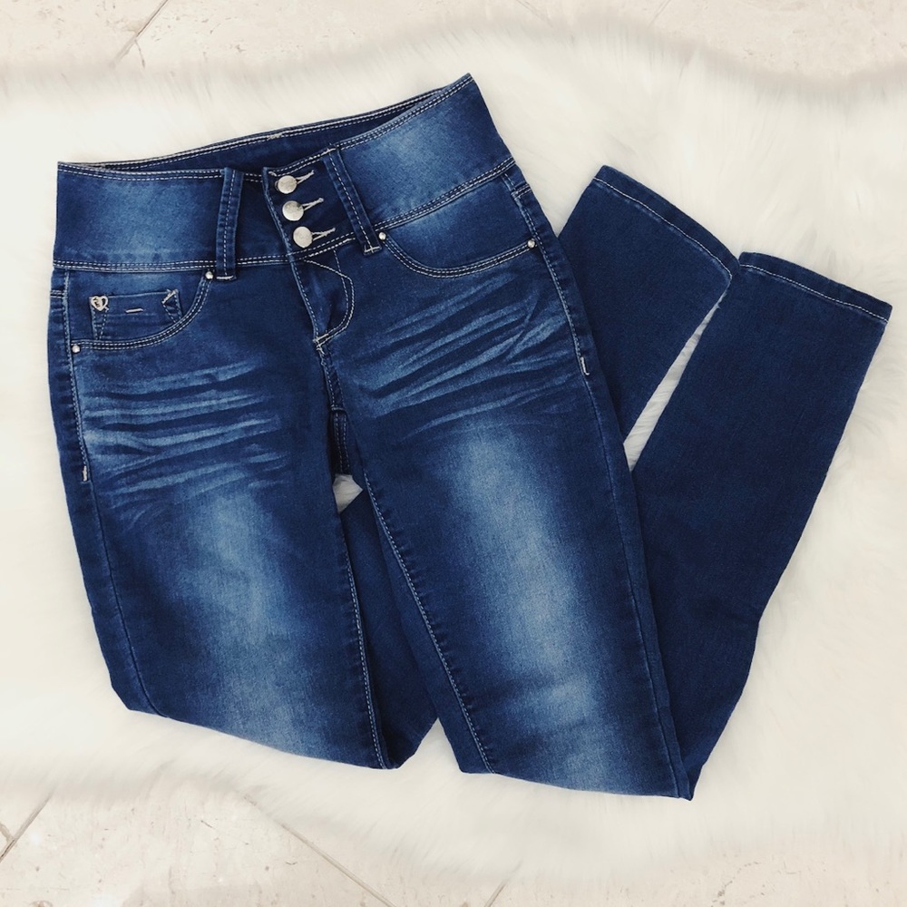 Woman’s YMI Size 3 High-waisted Blue Jeans